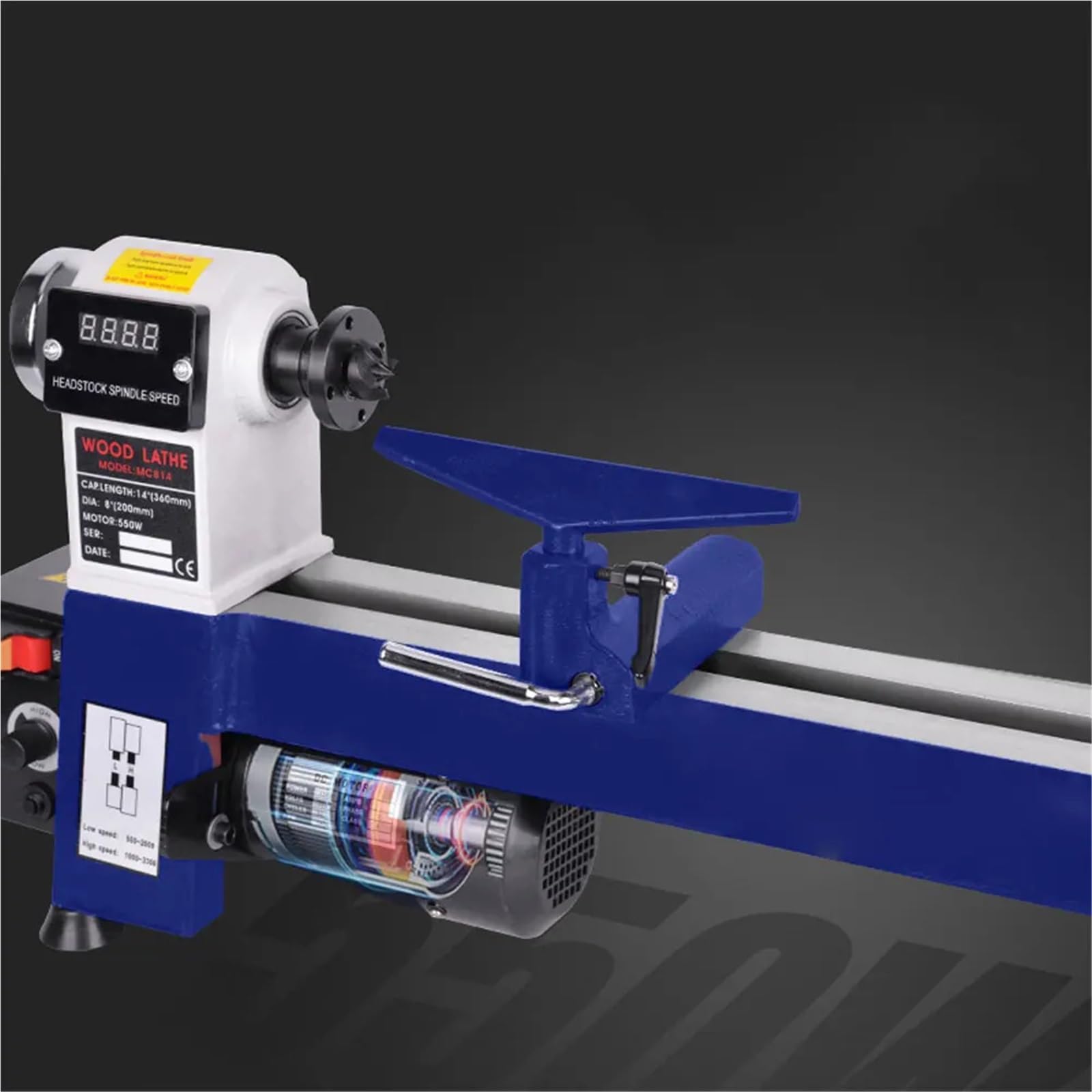 Mini tornio for la lavorazione del legno, piccola macchina for tornire for domestica multifunzione da 8 pollici for produzione di penne fai te Ad alte prestazioni