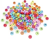 Vista 29 de 800 cuentas redondas blancas de letras del alfabeto acrílico de 4x7mm de la A a la Z, formas mixtas de plástico, cuentas sueltas a granel