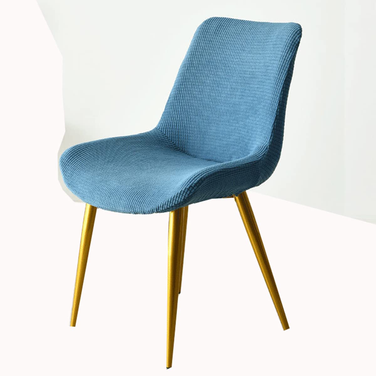 XGANGM Modern Velvet Dining Chair Slipcovers Set of 4/6/2/1 Without Arms Dining Room Chairs Covers with Back Nordic Chair Protector, for Kitchen Party Home,blue B,1pc