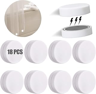 ZYNERY 18 Pcs Shower Magnets for Curtain Liner, Magnetic Shower Curtain Weights, Shower Curtain Magnets Weights, Shower Curtain Weights Bottom, Weights for Outdoor Curtains Flag Tablecloth （White）
