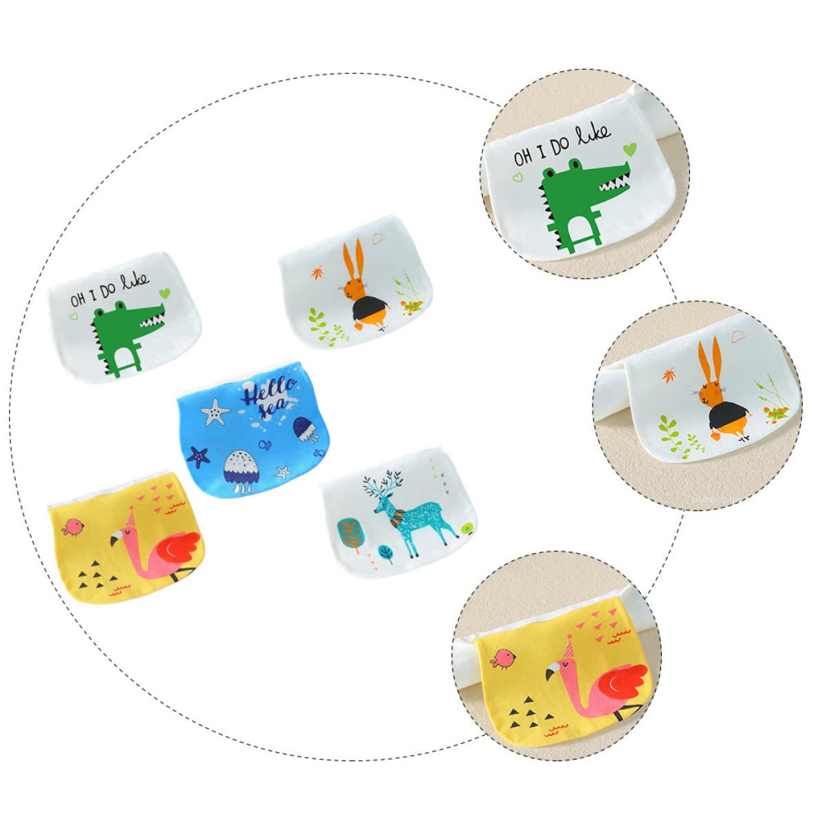 PRETYZOOM 15stücke Baumwoll- Mädchen-spucktücher Atmungsaktiv Und Saugfähig Für Mädchen Multifunktionale Tücher Mit Bunten Drucken Für Spielzeiten Kindergarten Und Unterwegs