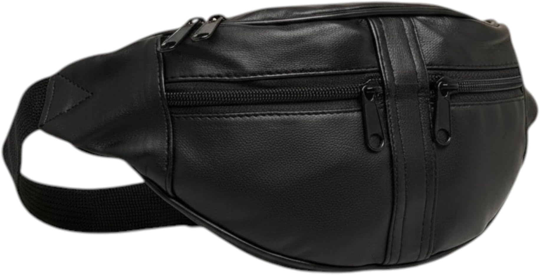 RAS Genuine Leather Crossbody Waist Bum Bag | Travel Money Belt Pouch with Multiple Zipped Pockets | Adjustable Waist Strap | Black 1003