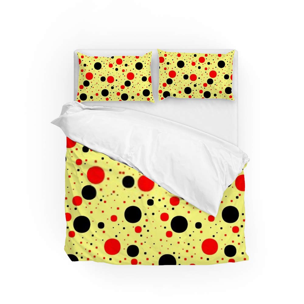 Parure de lit housse de couette motif cercles pour une chambre moderne et cocooning