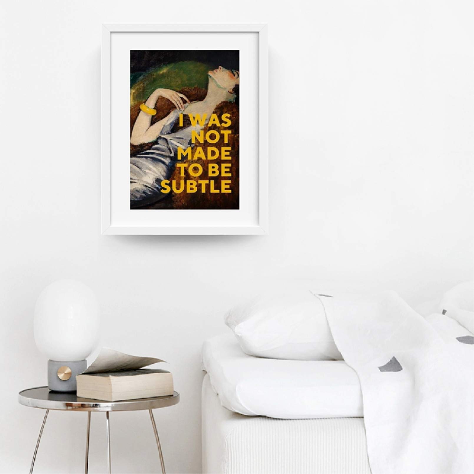 Armed With A Mind Leinwand Poster - Feministische Wandkunst 40x60cm Für Wohnzimmer