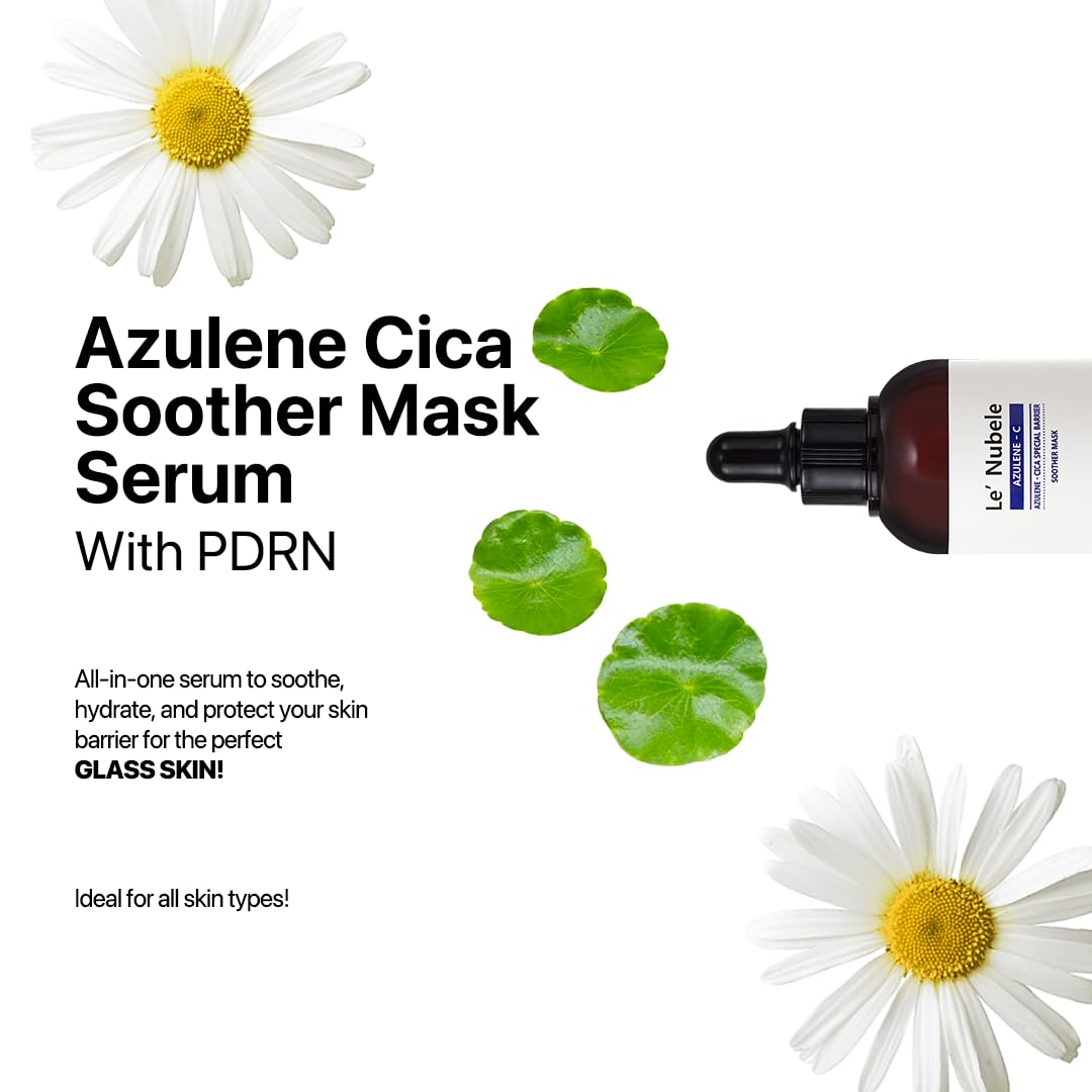 Le Nubele Azulene-Cica Soother Mask Serum 50ml | Korean Skincare for Sensitive Skin, Hydration & Barrier Care - Image 2