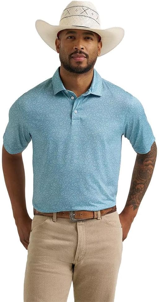 Wrangler Men's Paisley ATG Performance Polo