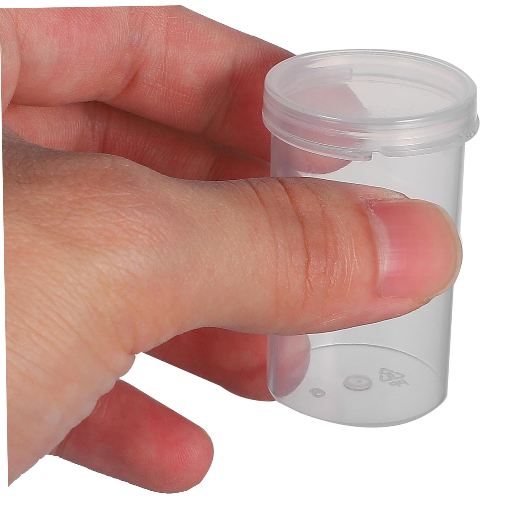 KICHOUSE 20pcs Transparent Cup Sample Cups with Lids Container Sample Cup Cups with Lids Sample Bottle Test Cup with Lids Cups Pee Cup