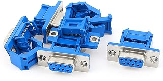 Aexit 5pcs D-SUB Audio & Video Accessories DB9 9Pin Female IDC Crimp Adapter Connector for Connectors & Adapters Wire