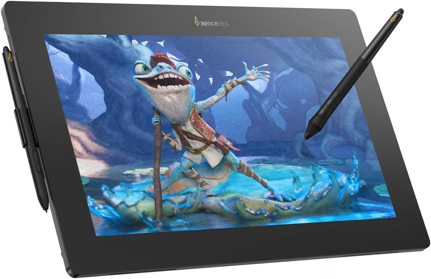 XENCELABS Pen Display 16 Lite, 16'' 4K OLED Drawing Tablet with Screen, Portable Graphic Drawing Display with 2 Battery-Free Pens for Windows/macOS/Linux