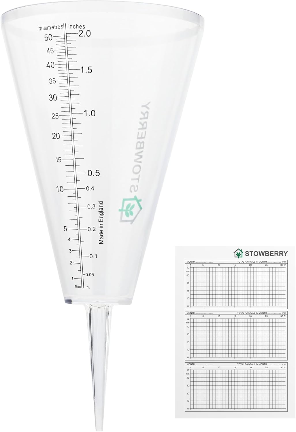 Outdoor Rain Gauge for Garden – Easy-Read Rain Meter with Clear Scale for Accurate Rainfall Measurement