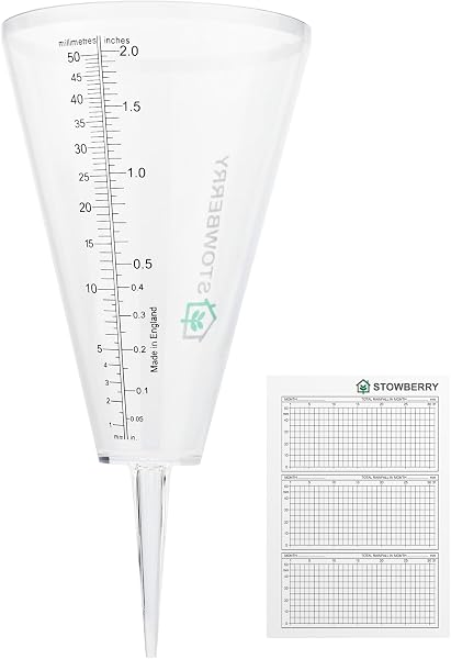 Outdoor Rain Gauge for the Garden with Clear Scale