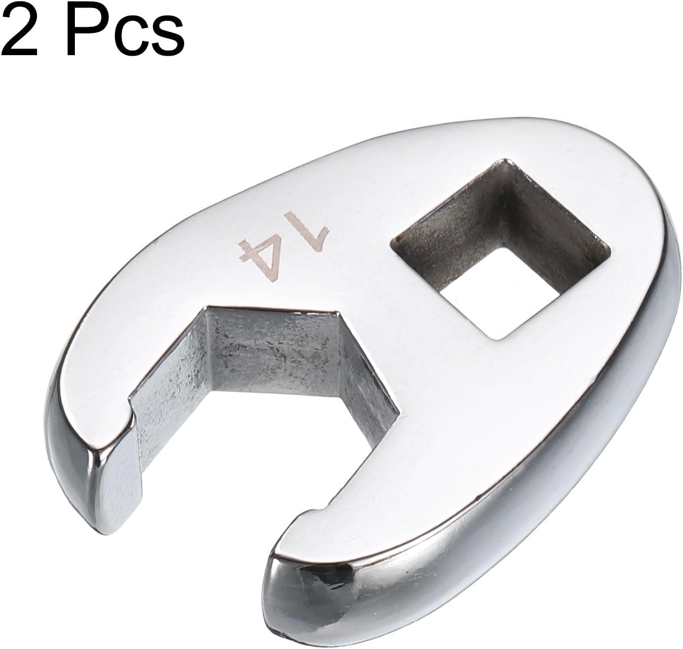 HARFINGTON 2pcs Drive Crowfoot Wrench 3/8" Drive 14mm Metric Fractional Crowfoot Flare Nut Wrench 40Cr Chrome Plated Open End Crowfoot Wrench for Mechanics Automotive Repair Work