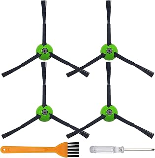 4 Pack Replacement Side Brushes Compatible with iRobot Roomba i & j & e Series, Edge-Sweeping Brushes for i1+/i2+/i3+/i4+/i5+/i6+/i7+/i8+/j6+/j7+/j8+/e5/e6 Robot Vacuum Cleaner