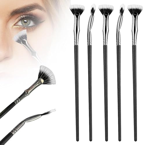 Cepillo de pestañas festoneado de ángulo plegable, cepillo de pestañas 2024, cepillo para cejas y pestañas, cepillo de pestañas en forma de abanico