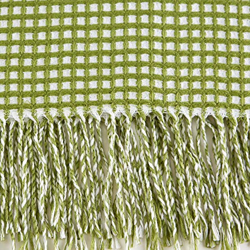 Dii Waffle Knit Collection Throw Blanket, Antique Green #TOP2