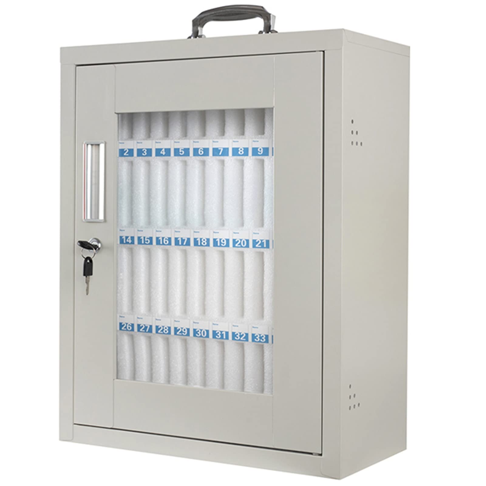 Caja de almacenamiento para teléfonos que soluciona el desorden en oficinas