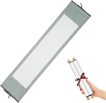 Blank Hanging Scroll Chinese Xuan Paper Art Wall Mounting Scroll for Art Painting Calligraphy Writing Drawing Wedding Vows Renaissance New Year Festivals Role Playing