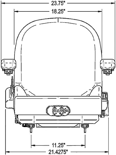 Miniatura 6 de TRAC SEATS Asiento de suspensión ProRide fabricado en Estados Unidos para John Deere, New Holland, Simplicity, Snapper Pro, Toro, Spartan, Woods,