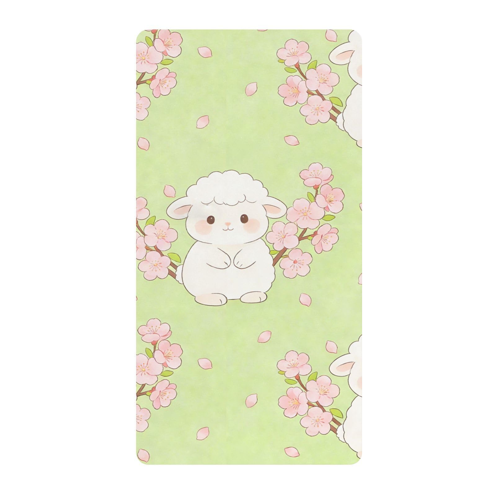 Lamb & Blossoms prześcieradła do łóżeczka dziecięcego dla chłopców dziewcząt bawełniane prześcieradło wygodny oddychający materac dekoracja przedszkola 1 opakowanie