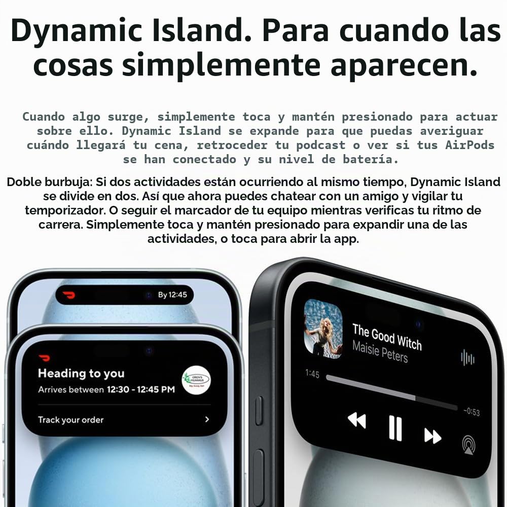 Amazon.com: Apple iPhone 15, 128 GB, verde - AT&T (reacondicionado