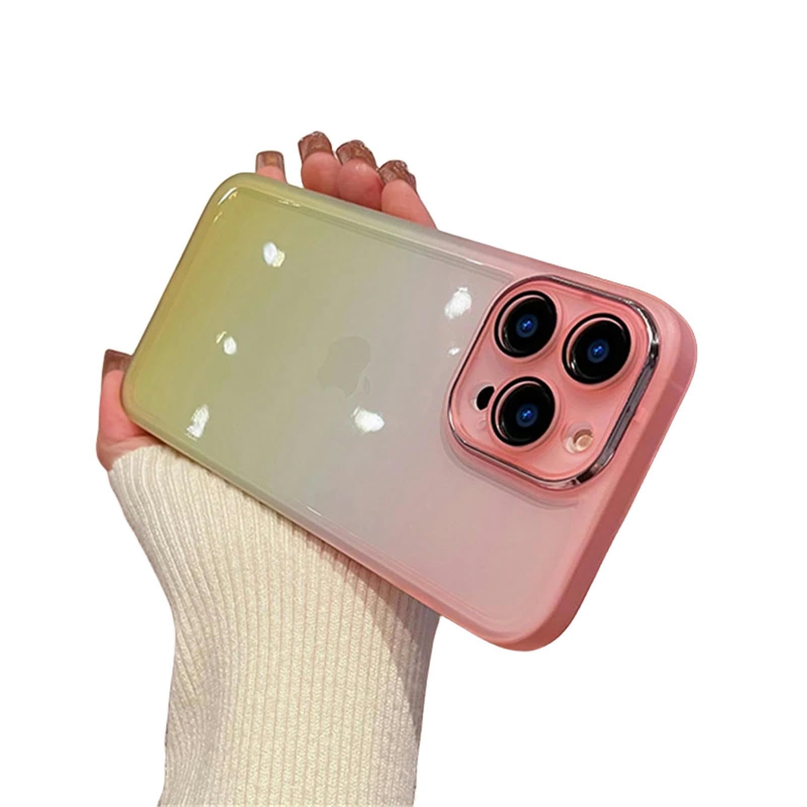 Coque de téléphone pour iPhone dégradé arc-en-ciel en silicone souple - 8