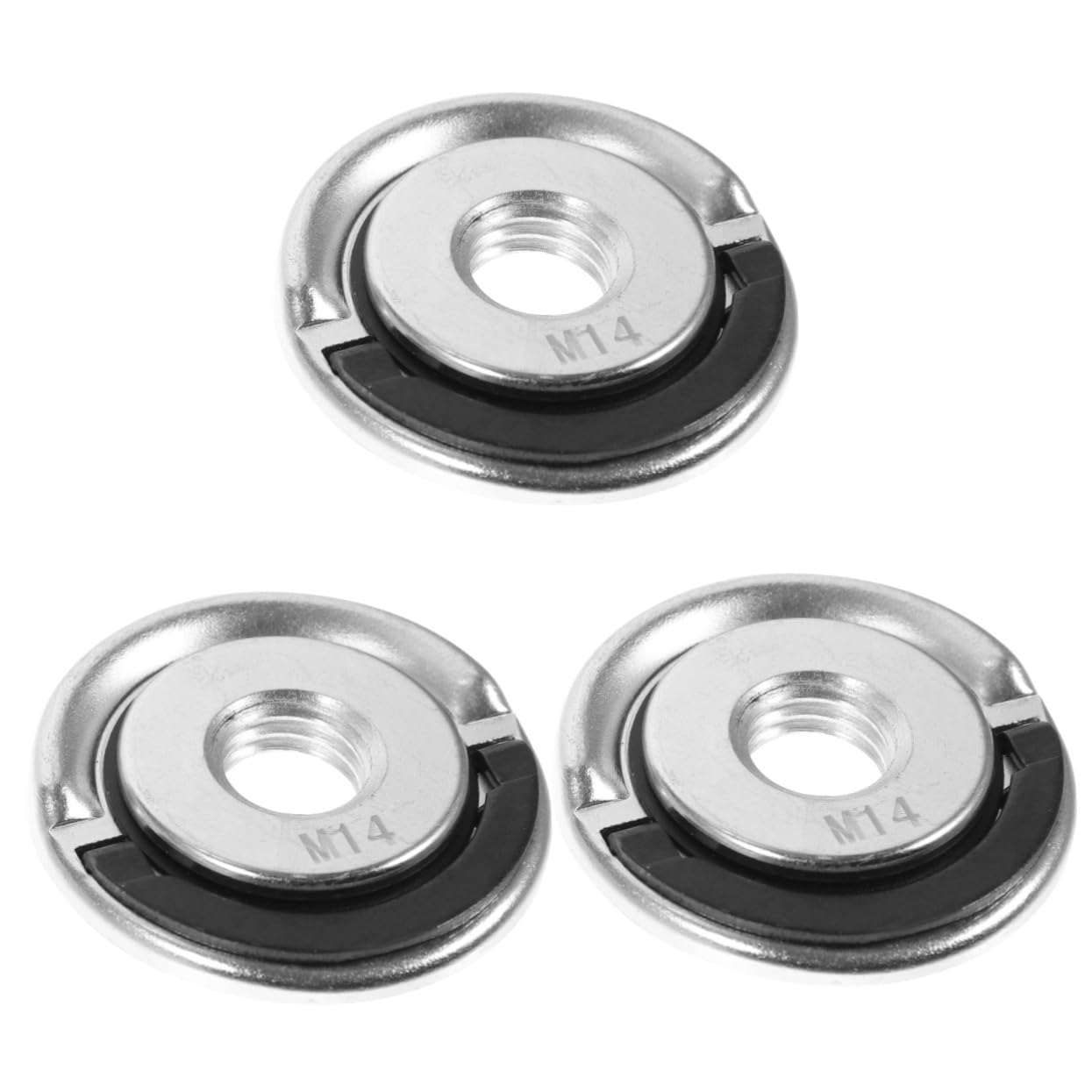 HOMSFOU 3 Pz Piastra per smerigliatrice angolare dado della smerigliatrice smerigliatrice angolare accessori per smerigliatrice levigatrice angolare dado flangiato in acciaio Silver