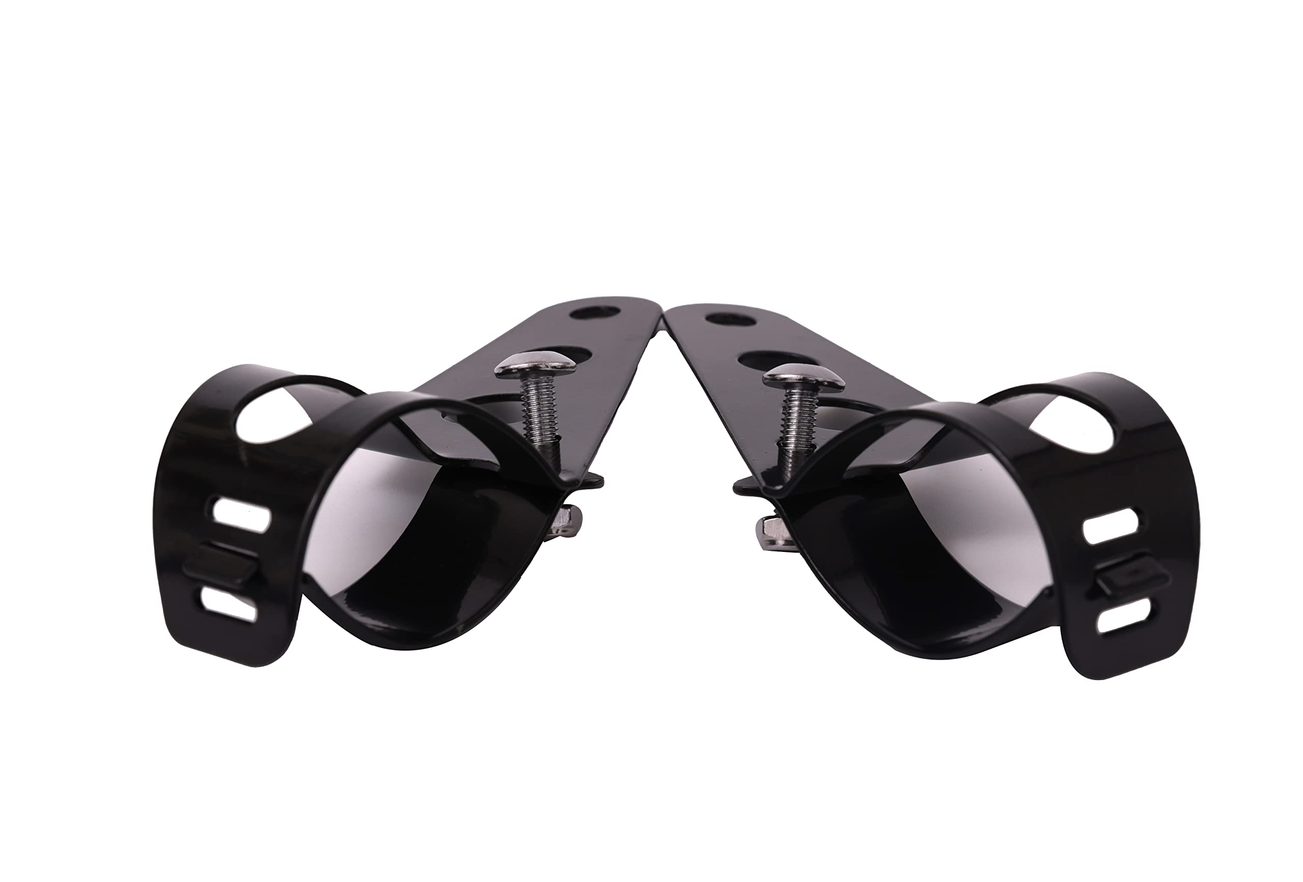 Supports De Fourche Pour Phare De Moto ICTRONIX - Universels 31 à 39 Mm, Finition Chromée
