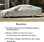 kayme Car Cover Straps Wind Protector, 3 pcs Elastic Adjustable Rope Protect Cover from High Wind, Universal Fit