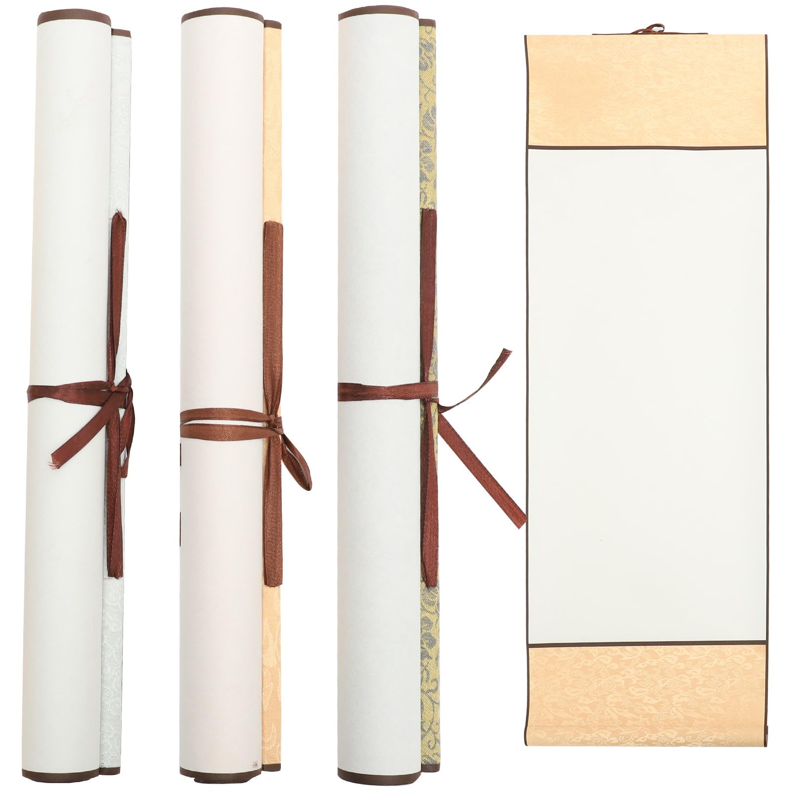 Papier Xuan de calligraphie haute résistance 4 rouleaux vierges pour peinture d'art chinoise
