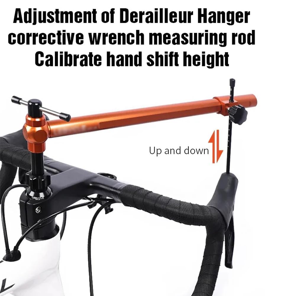 Calibro di misurazione per l'allineamento dell'occhiello, strumento per la regolazione orizzontale dell'altezza della leva del cambio della bicicletta e della leva del freno, strumento di
