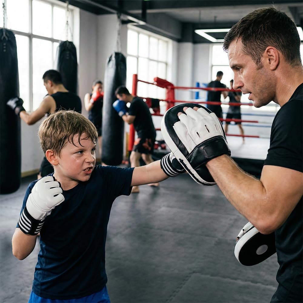 Guantes de Boxeo, Boxing Gloves, Guantes de Boxeo MMA Kárate Taekwondo Artes Marciales para Niños de 3 a 15 años — view 3