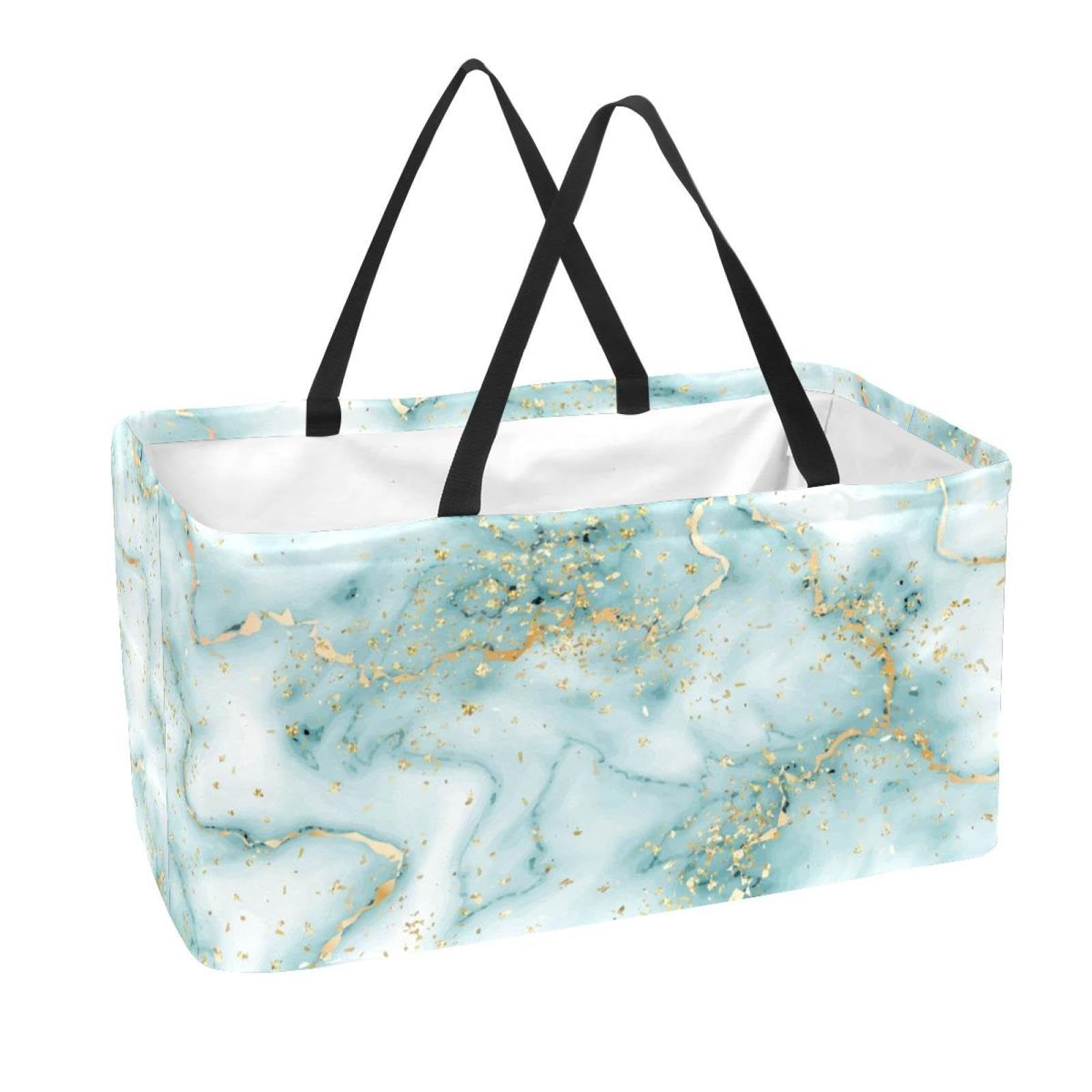 Sacs fourre-tout pliables chic en marbre pour marché et rangement