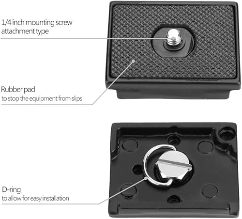 Miniatura 3 de Acouto Placa de liberación rápida para cámara Tr con montaje de tornillo de 14 pulgadas para aleación de aluminio 3157N 3030 3130 3160 3262QR + goma