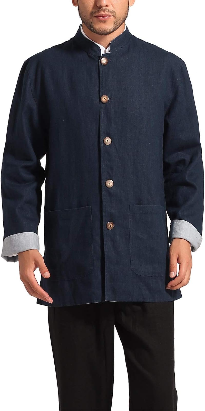 BitablueMen's Reversible Mao Suit Style Jacket