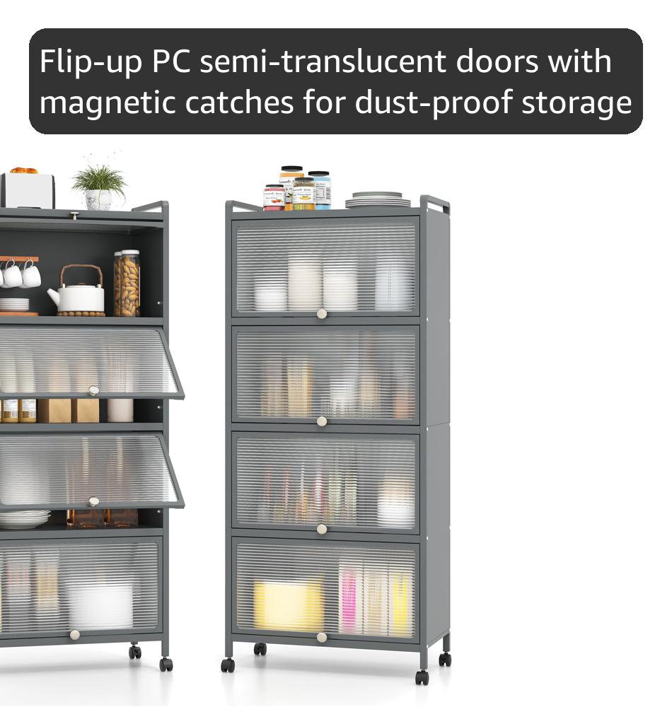 Amazon.com: Giantex 5-Tier Kitchen Storage Cabinet, Mobile