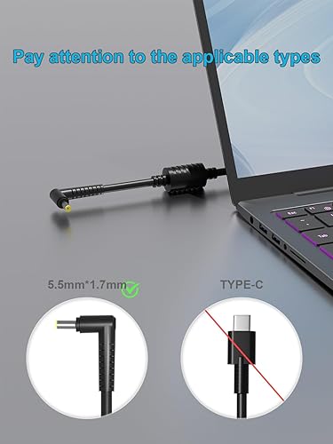 Miniatura 2 de Cargador de CA de 65 W para Acer Aspire 5 A515-41G A515-43G A515-51 A515-53 A515-53G A517-51 A515-52 A515-43 A515-51G A515-51G A515-51G A515 -120G
