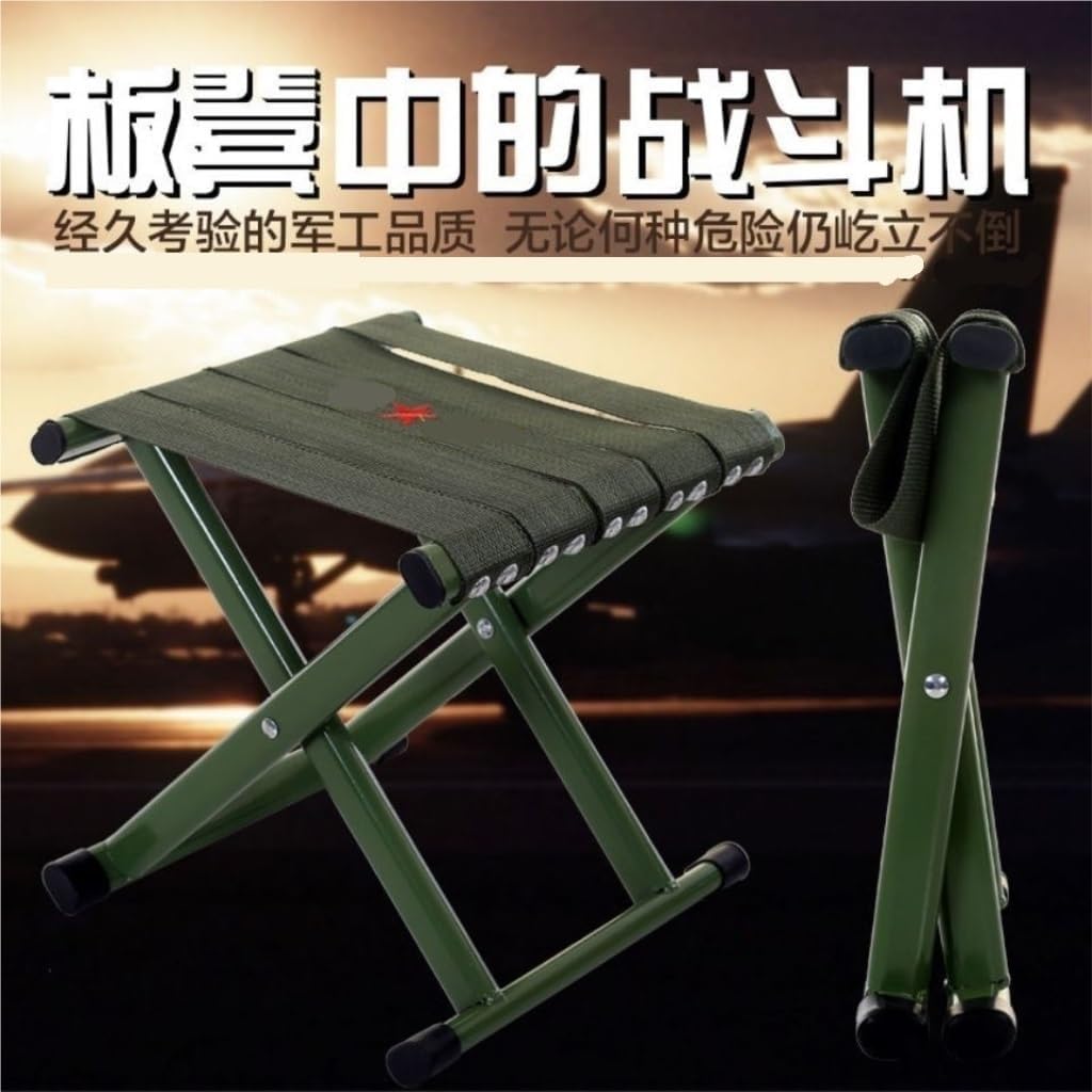 Camp Stool Outdoor Folding Stool Industry Mazar Home Thickened Folding Chair Outdoor Fishing Back Chair Camping Stool(B)