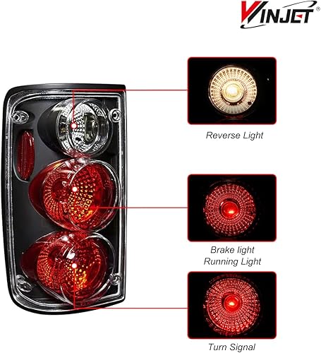 Miniatura 2 de Winjet Conjunto de luces traseras para camionetas Toyota Pickup 1989 1990 1991 1992 1993 1994 1995 para Toyota Pickup 1989-1995 Lámpara de freno