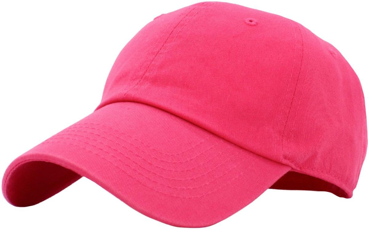 KBETHOS Classic Unisex Cotton Adjustable Low Crown Baseball Cap – Plain Dad Hat