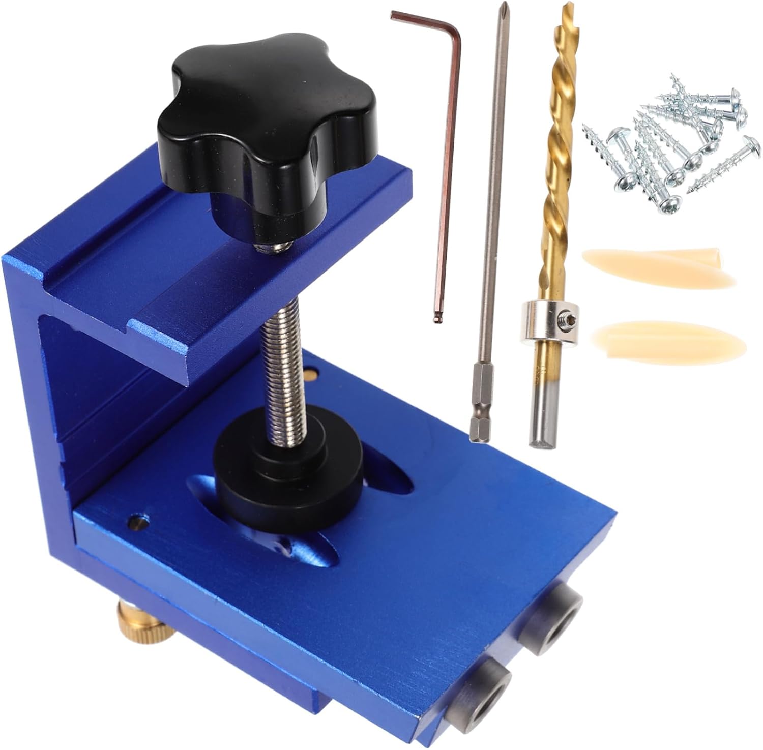 TEHAUX Woodworking Tool Set 1 Set Dowel Hole 15-degree Angle for Precise Drilling for Diy and Professionals Random
