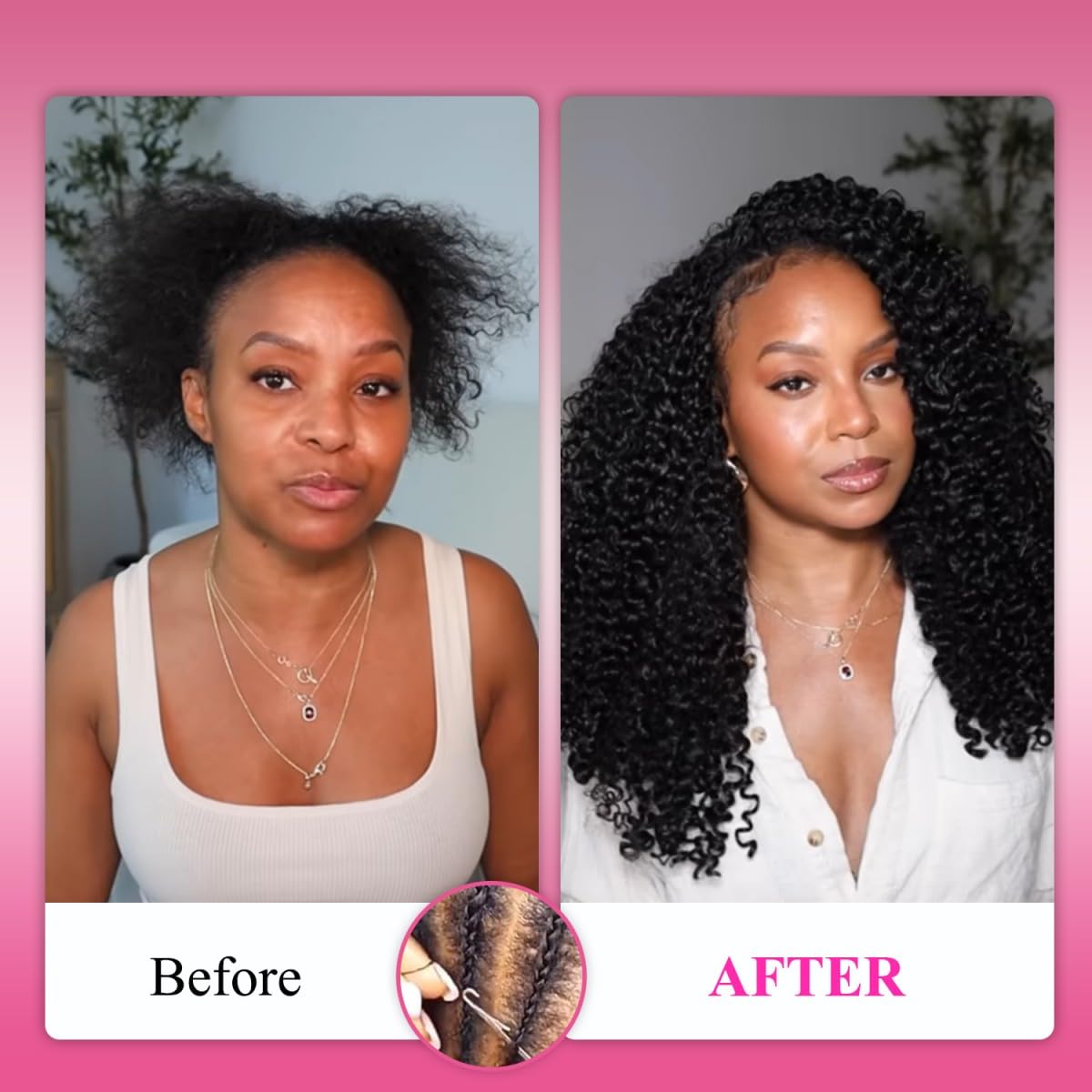 Deep Curly Mini Knots Crochet Human Hair Bundles für Black Women