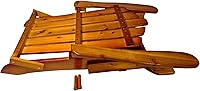 Vista 6 de Outdoor or Indoor Wood Adirondack Chair, Foldable, Oak