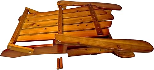 Miniatura 6 de Foldable Oak Wood Adirondack Chair - Indoor and Outdoor Patio Furniture - Classic Home Decor for Garden, Deck, and Backyard Seating