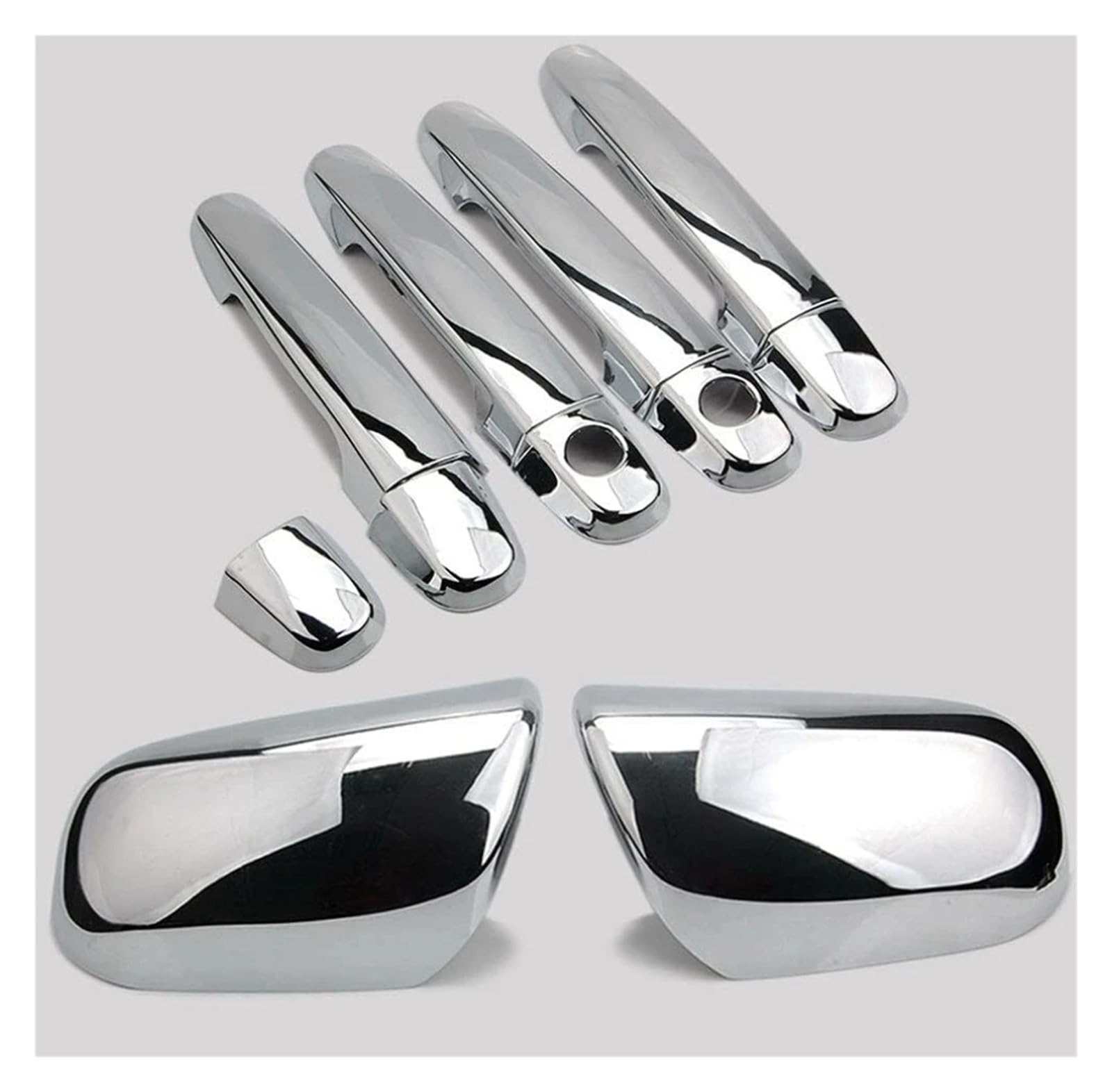 TNTGEBFVBG Universal Car Exterior Door Handle for Toyota for Corolla 2009-2013 for Yaris 2007-2011 Chrome Side Door Handle + Mirror Covers