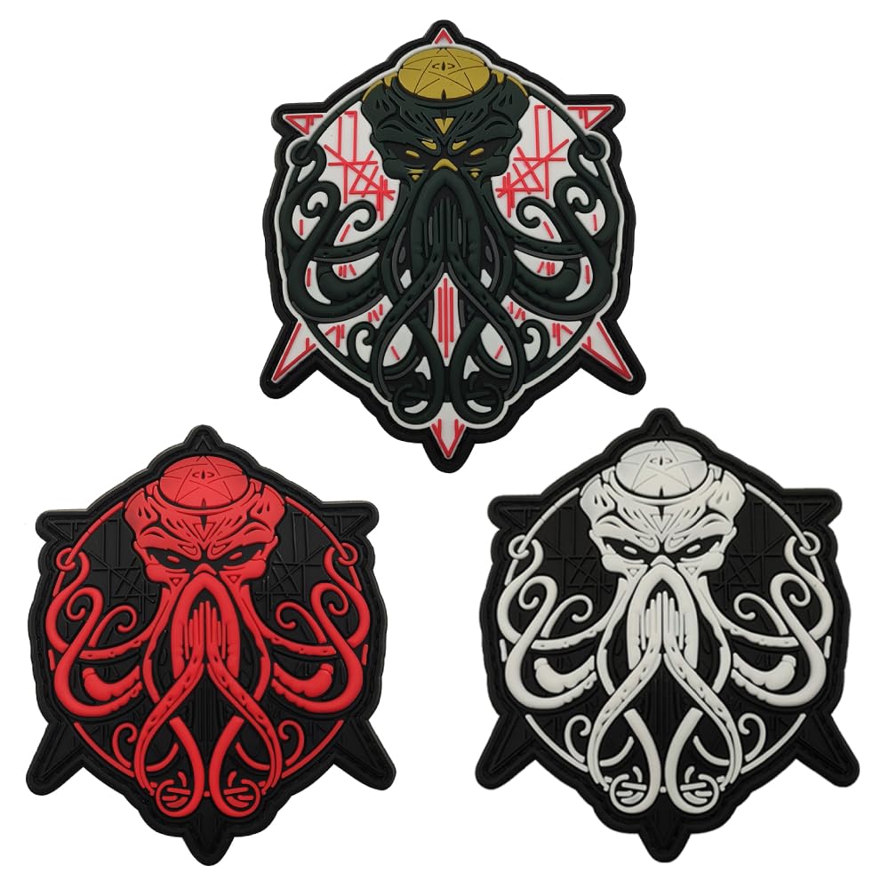 OYSTERBOY Cthulhu Awakens Lovecraft PVC Patch Tactical Hook & Loop