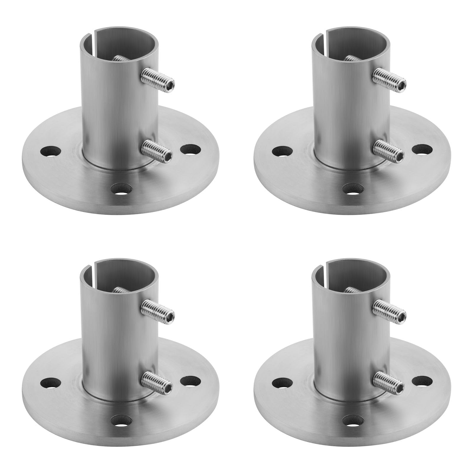 SOTOOLS 4 x Bodenanker, Edelstahl, Ø 33,7 x 2,0 mm