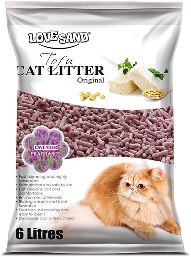 Tofu Cat Litter Nature Clumping Cat Litter 6L - Lavender Fragrance
