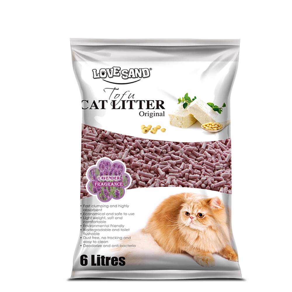 Tofu Cat Litter Nature Clumping Cat Litter 6L - Lavender Fragrance