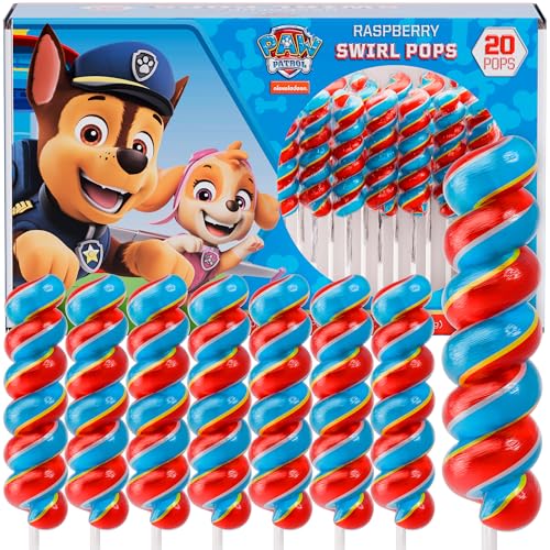 Image of Paw Patrol Lollipops Swirl 20pk- Paw Patrol Candy
