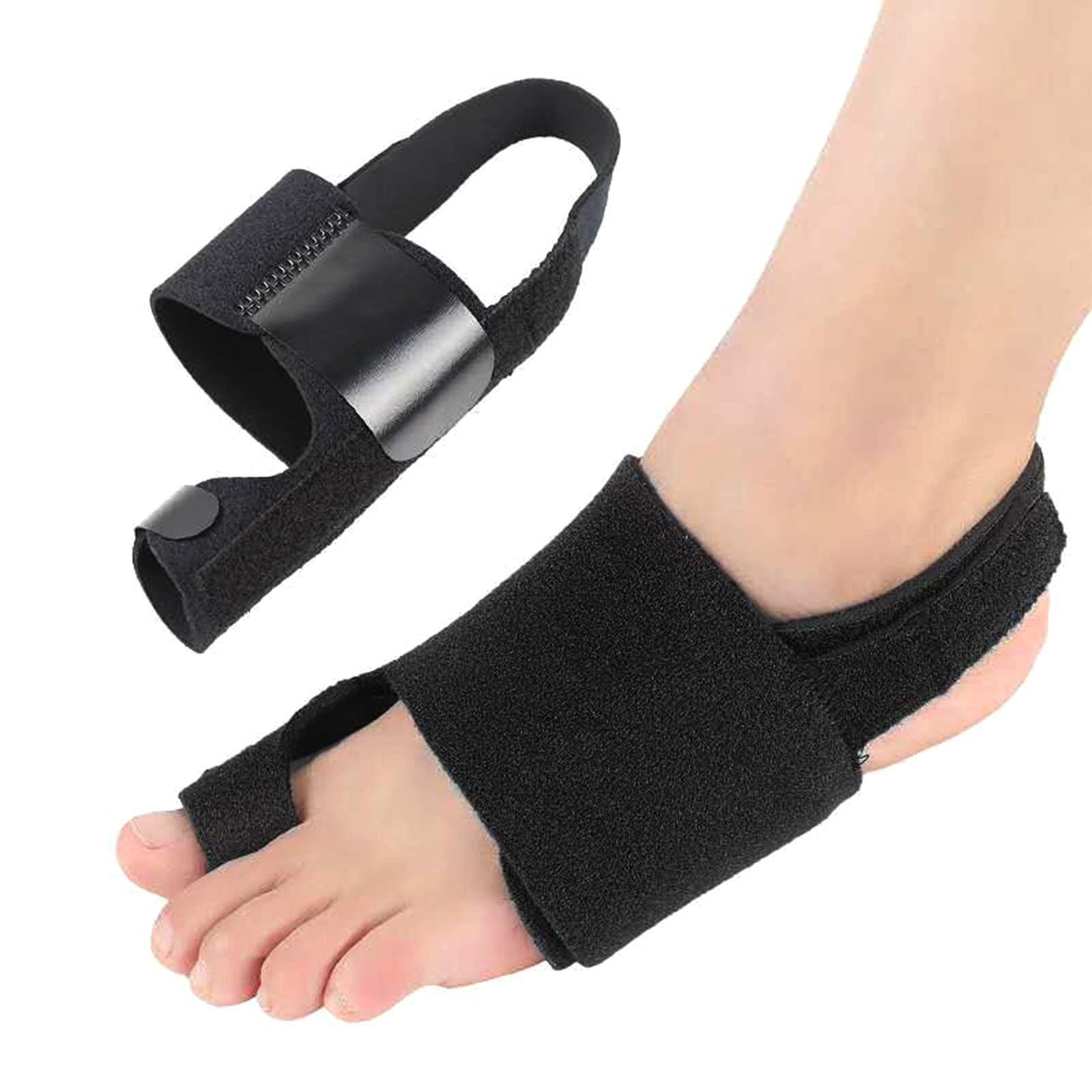 2 in 1 Bunion Corrector | Orthopedic Big Toe Straightener | Bunion Relief | 100% Adjustable Bunion Splint | Strong and Gentle Correction | Original Design (1 Pair Splints)